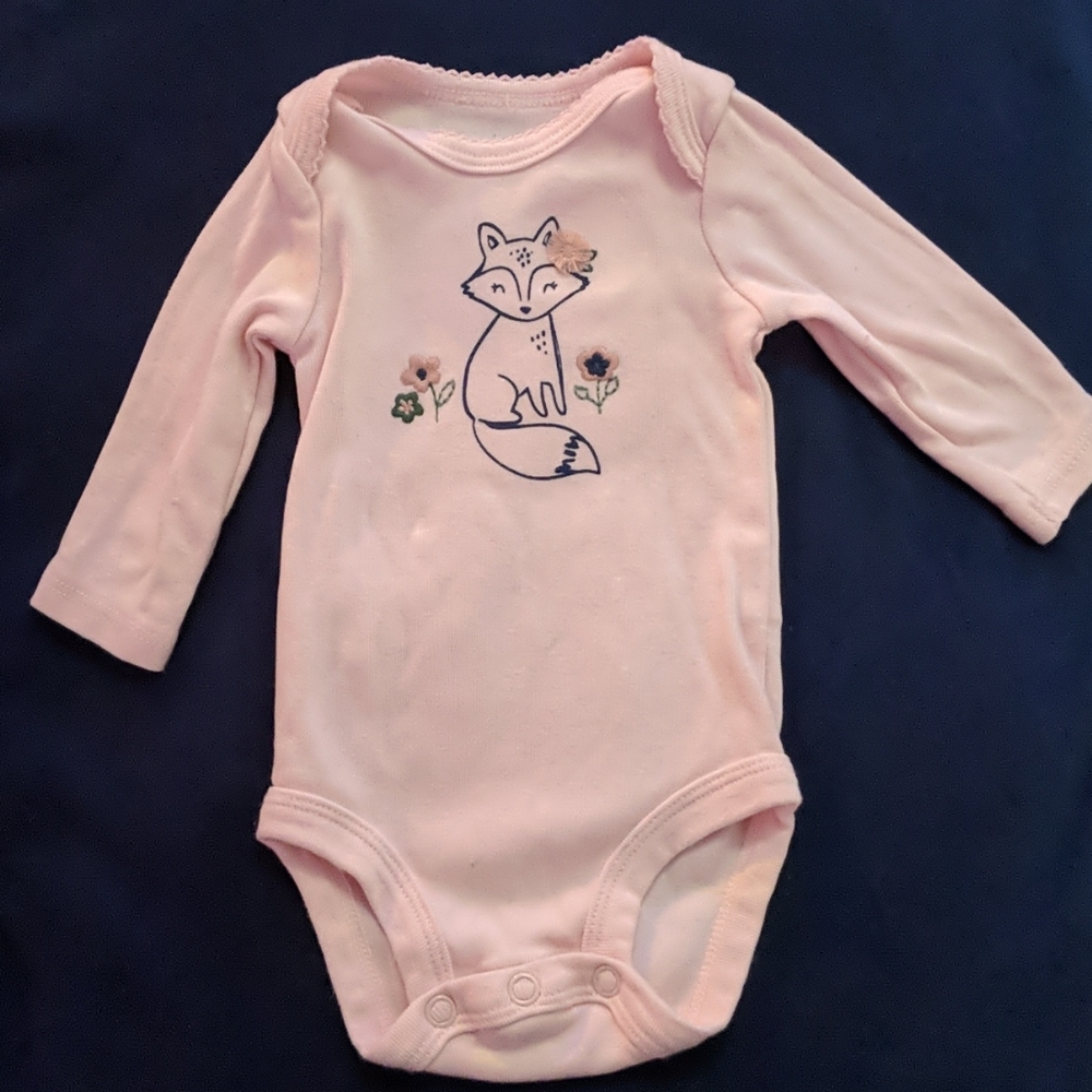 Carter's Newborn long sleeve fox onesie